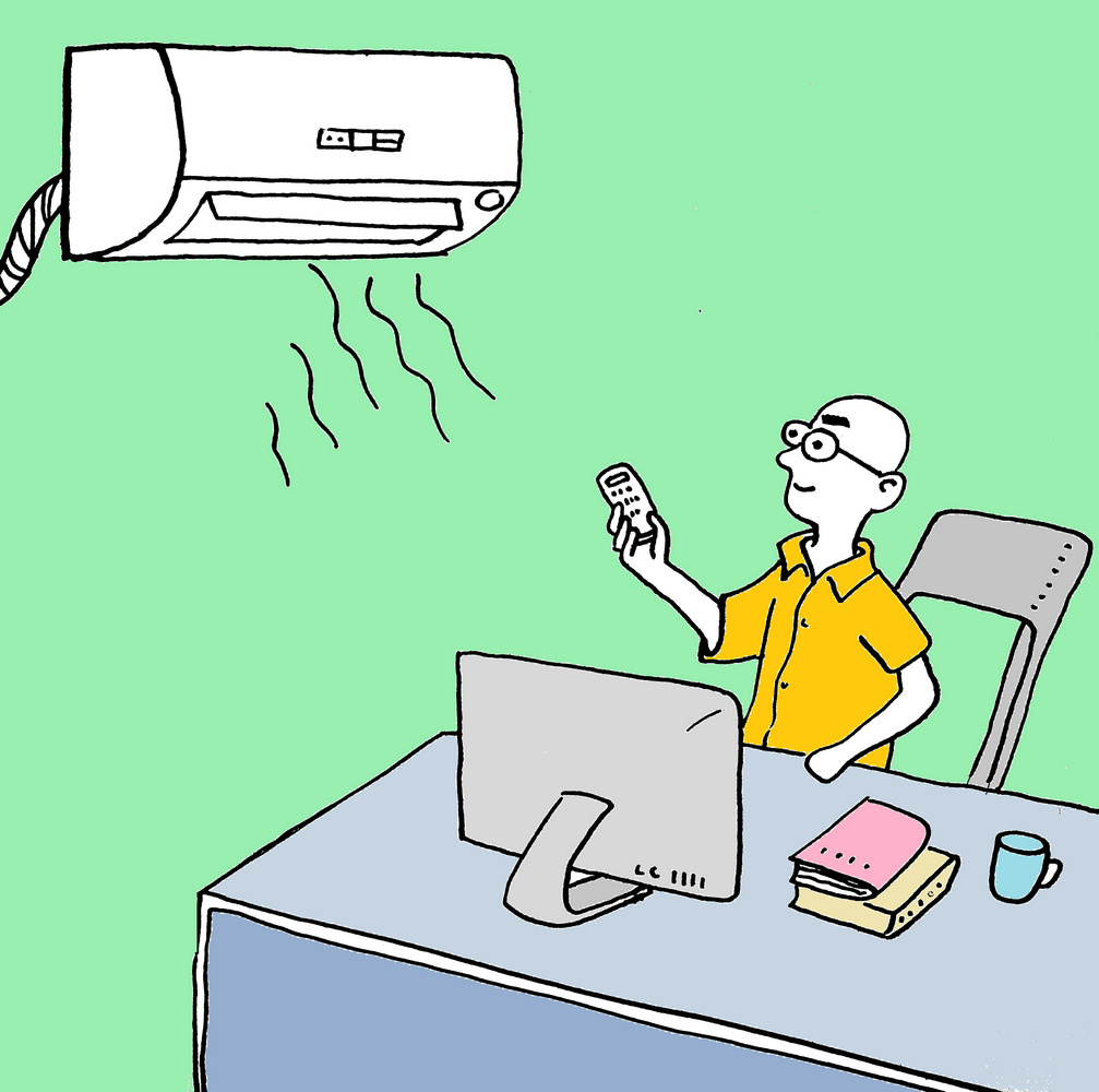 控制空調(diào)使用時間，設(shè)置制冷不低于26°C。夏季“空調(diào)高一度”，就能節(jié)約10%電能。.jpg
